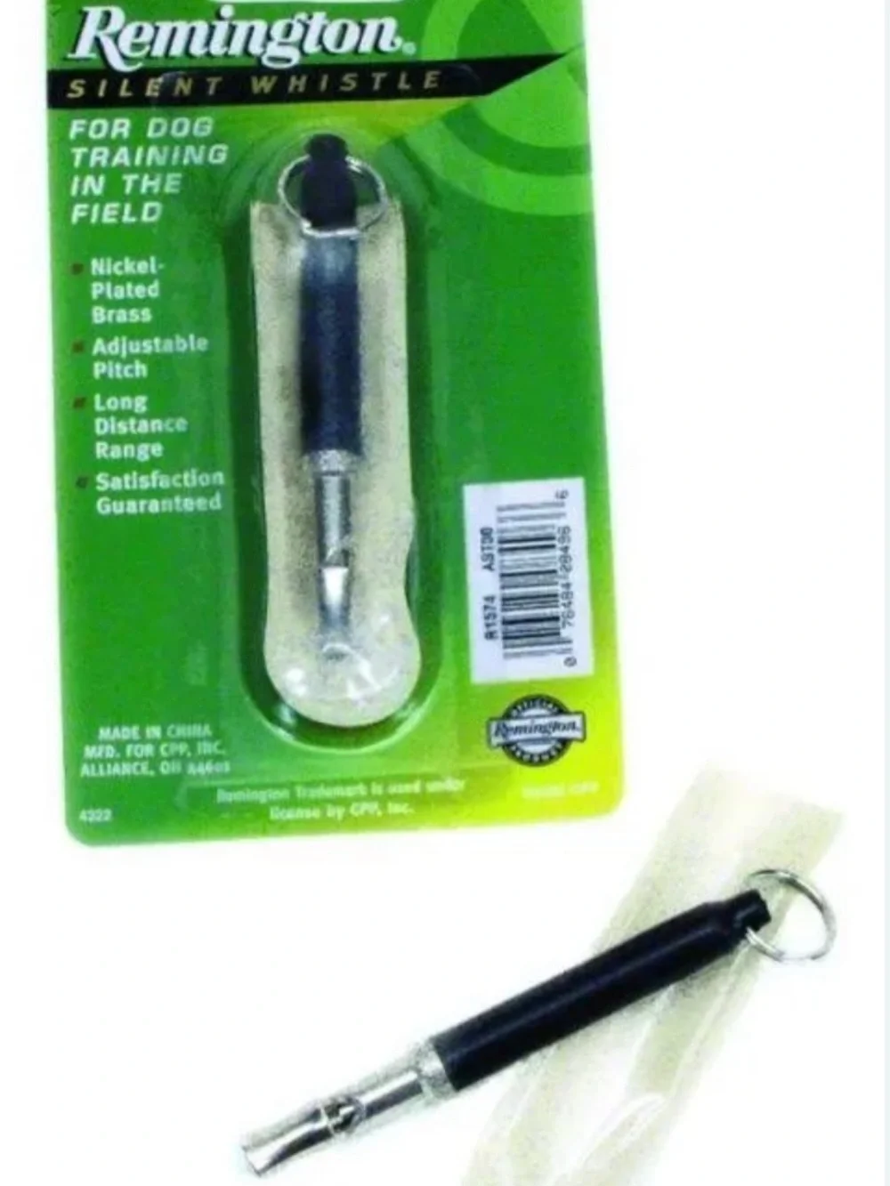 Remington Silent Dog Whistle - Black and Silver